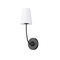 Z-Lite Shannon Wall Sconce, 1-Light, 5.25 In.W x 7.25 In.L x 17 In.H, Matte Black/white 3040-1S-MB - alternate 3